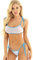ranrann 2Pcs Ensemble Femme Sexy Bikini Transparent Soutien-Gorge String Maillot de Bain Piscine Plage Erotique Lingerie Slip sous-vêtements Swimsuit Blanc&Bleu Clair Taille Unique