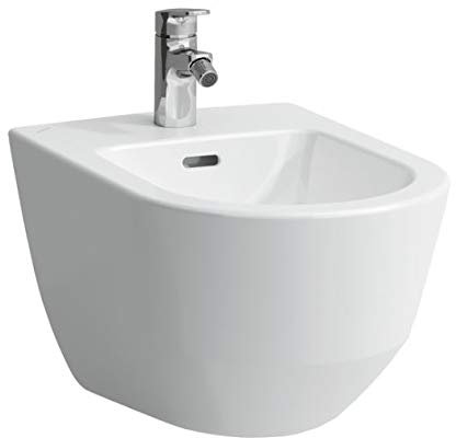 Laufen PRO Wand-Bidet, 1 Hahnloch, Eckventile innen, 360x530, mit seitliches Loch für Wasseranschluss, Farbe: Manhattan - H8309520373041