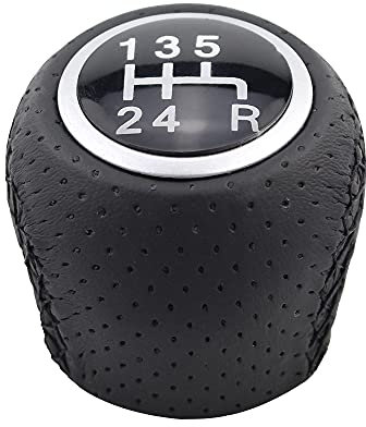 Auto-Schaltknauf Schaltknöpfe Überzogenes Leder für Fiat Grande PUNTO EVO FIAT PUNTO 2012 (5 Speed)