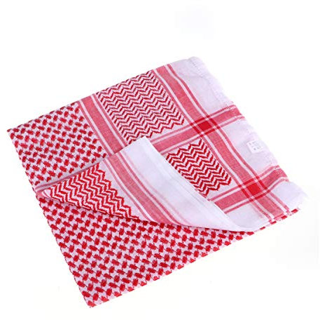 VALICLUD Arabische Männer Decken Schals Schal Mittlerer Osten Keffiyeh Arabien Kopftuch Saudi-Kopfbedeckung Schals