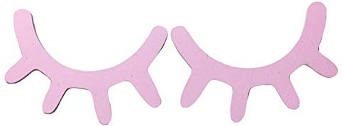 SWECOMZE 3D Wimpern Wandtattoo Holz Wimpern Wandaufkleber für Babyzimmer Kinderzimmer Deko Wanddekoration Wandtattoo Schlafende Augen Wand Aufkleber (Rosa)