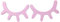 SWECOMZE 3D Wimpern Wandtattoo Holz Wimpern Wandaufkleber für Babyzimmer Kinderzimmer Deko Wanddekoration Wandtattoo Schlafende Augen Wand Aufkleber (Rosa)