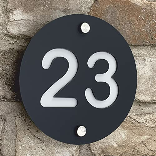 The House Sign Company - Canterbury House Number Plaques for Outside - Personalised Weatherproof Door Sign Numbers for Home