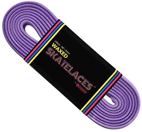 Bont Dare You Schnürsenkel, gewachst, 6 mm und 8 mm, Violett, Dare You Purple, 8mm Wide / 71 inch / 180cm