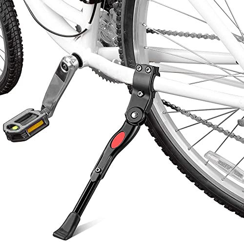 Mesee Fahrradständer, Fahrrad Seitenständer, Aluminiumlegierung Einstellbarer Fahrradständer mit Rutschfestem Gummifuß für 22-27 Zoll Reifen Mountainbike Erwachsenenrad Sportfahrrad
