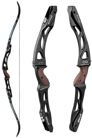ZSHJGJR 68 Zoll Takedown Recurvebogen Bogenschießen 18-44 lbs Jagd Bogen Recurve Bögen für Rechtshand für Erwachsene Outdoor Sportbogen Bogensportler (Bogen-Schwarz, 44LBS)