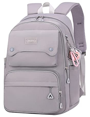 SellerFun Teen Girls Casual Backpack High Middle School Daypack Women Daily Travel Laptop Bag(A Grey,29 Liters)