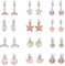 Pinkgarden Ohrringe für Mädchen, 12 Paare Meerjungfrau Perle Ozean Ohrringe Set für Kinder,Geburtstag Geschenk Partygeschenke Schmuck-Accessoires in Schachteln