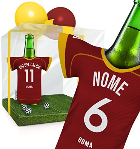 PERSONALISIERT Roma Trikot-Kühler Geschenk-Box Fanartikel Männer | Passend für AS Rom | Mann Freund Opa Bruder Geburtstag Weihnachten Ostern Wichteln Trikotkühler by MyFanShirt DEIT
