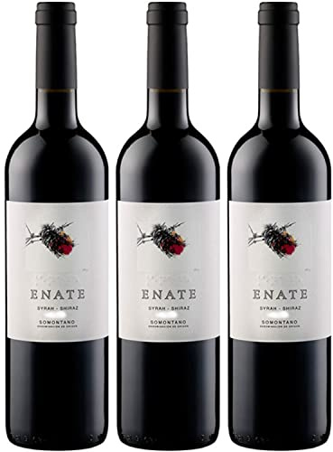 Enate Syrah Shiraz DO Rotwein Wein Trocken Spanien I Visando Paket (3 x 0,75l)
