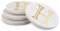 Mary Square Monogrammierte Untersetzer, H-Goldfolie, 10,2 cm, Marmor, rund, 4 Stück