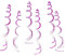 6 Pack of 70-80cm Hanging Swirls/Streamers for Party Decorations [Hot Pink]