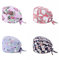 LIAOPUFUS 4 Piezas Gorro de Trabajo Unisex Turbante con Botón Cubren Cabeza Pañuelo Estampado (Animal)