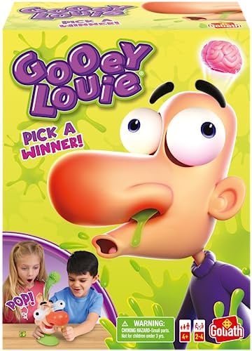 Goliath Gooey Louie Spiel - Ziehe die Gooeys aus der Nase von Louie ab 4 Jahren, für 2-4 Spieler