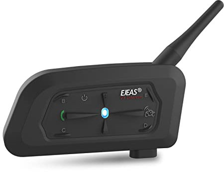EJEAS V7 Motorrad Bluetooth Intercom Headset IP65 Wasserdicht Kommunikationssystem für 7 Motorräder Helm Intercom Interphone für Motorrad, Snowbike, Skifahren