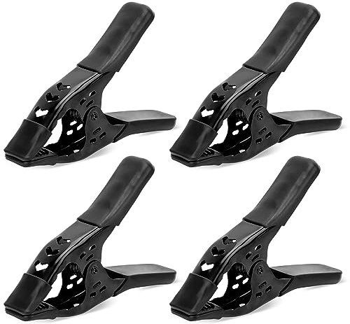 Robuste Metall-Federklemmen: 4 Stück für Holzbearbeitung, Federklemmen, 15,2 cm, Planenklemmen, robuste Clips, Federklammern, Metallklemmen, große robuste Klemmen für Poolabdeckung, Hintergrundständer