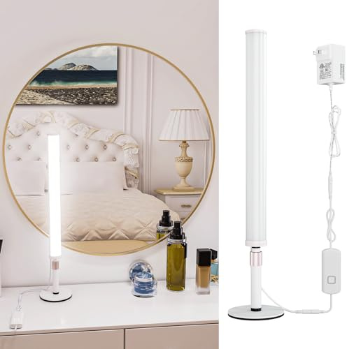 LED Vanity Lights for Mirror, Dimmable and Color Temperature Changeable LED Makeup Lights, Height Adjustable 24V Fill Light for Selfie, Photography, Video Recording Conference Lighting