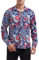 HISDERN Men Shirts Silk Paisley Dress Shirt Regular Fit Floral Shirt Long Sleeve Button Down for Wedding Party Disco Prom