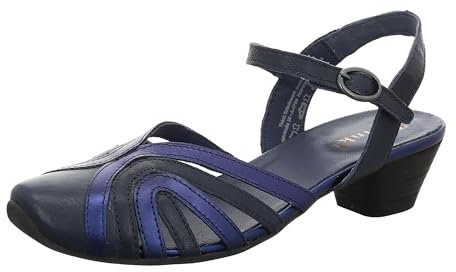 Think Damen AIDA nachhaltige Slingback Pumps, Navy/Kombi 8000, 40.5 EU