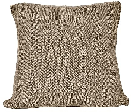nielsen HOME Kissenbezug Arvid 50x50 cm in Sand (beige) aus 100% Baumwolle fein gestrickt
