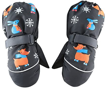 KGLHTYU Kinder Handschuhe Warm Laufhandschuhe Winter Reithandschuhe Bequem Winterhandschuhe Wasserabweisende Fahrradhandschuhe für Jungen Und Mädchen Outdoor Fäustlinge für Radfahren