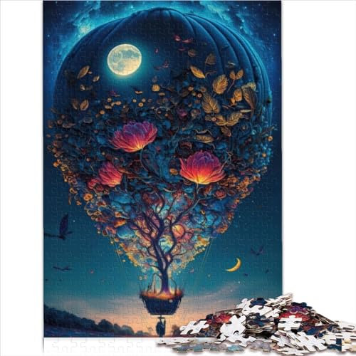 Ballon im Weltraum, Familienpuzzle, Geschenk, 1000 Teile, 100% recycelter Karton, für Erwachsene und Kinder ab 12 Jahren, Lernspiel, Herausforderungsspielzeug, 1000 Teile (26 x 38 cm)