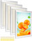 QWORK 4 Stück A4-Aluminium-Schnapprahmen, Frontlader-Wandhalterung, Bilderrahmen, Posterhalter mit gehrten Ecken, 2,5 cm Profil, eloxiertes Aluminium, für Bild, Dokument oder Zertifikat, Silber