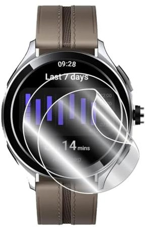 Renwox 5pcs Película hidrogel Protector de pantalla para Xiaomi Watch 2 Pro 1.43” Smartwatch Película tpu de protección transparente flexible de alta definición [sensible al tacto]