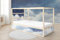 UNIK Nordic Aufkleber für IKEA KURA Hochbett, Wolkenhimmel 5-Sticker-Set Unten, Bettaufkleber, Sticker für Kinderbett, Möbelfolie fürs Kinderzimmer, Bettfolie für Kinder