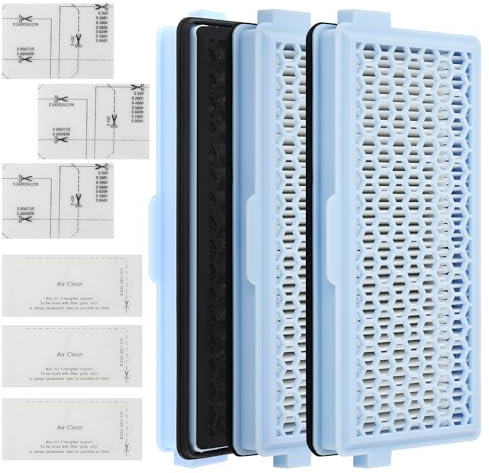 3 Set di Filtri perAspirapolvereperMiele,Filtri HEPA Airclean per Miele Compact C1&C2,Complete C2&C3,S8340, Filtri Hepa per Aspirapolvere con Filtro per Miele