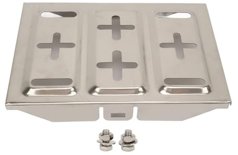 Autobatterie Halterung Universal Batteriehalterung aus Edelstahl mit Befestigungsschrauben für die meisten Standardbatterien(19,3x28,5cm/7,6x11,2 Zoll)