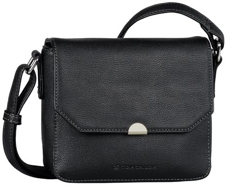 TOM TAILOR Nance Damen Überschlagtasche Umhängetasche Mini Schwarz