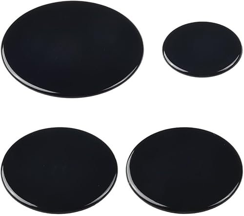Daaxing Juego de 4 tapas universales para quemador de gas, para accesorios SABAF, 1 diámetro pequeño de 55 mm, 2 de diámetro mediano de 75 mm, 1 de diámetro grande de 100 mm (plano)