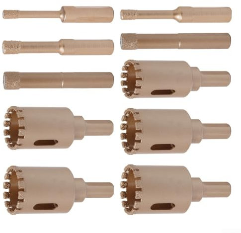 Yhenlovtt Brocas secas de diseño innovador de 550 mm con tecnología superior de soldadura al vacío para un corte eficaz, para azulejos, ladrillo, madera, vidrio (10 mm)