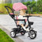 WOTAT Tricycle Bébé Évolutif, Draisienne Évolutif,Trike Bebe,Velo Poussette Bebe Évolutif,Velo Enfant 1-5 Ans, Tricycle Enfant,Velo Bebe Evolutif (Rose-1)