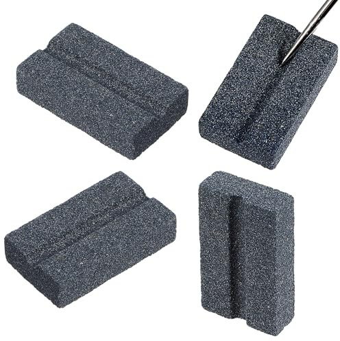 Yuanchu Dart Schleifstein für Metall Darts, 4 Stück Dartspitzer für Steel Sharpening Stone mit V-förmiger Rille Dartpfeile Dart Point Spitzer Zubehör Dart Schleifer für Messer Pfeil Schere