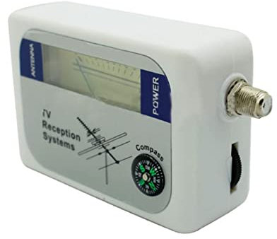 Satellite Signal Finder, Meter Digital Mini TV Receiver DVB-T Finder Aerial Terrestrial TV Antenna Signal Strength Battery Box Connection Line,for Setting Satellite Dish