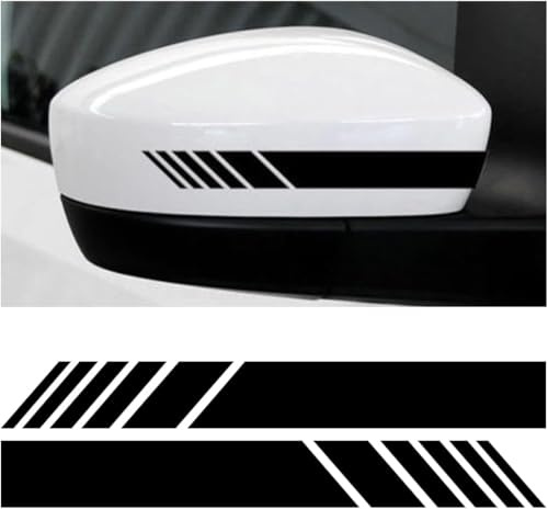 CWMBJD 2X Rückspiegel Aufkleber für Mercedes-Benz SLS AMG Coupe (C197), Auto Spiegel Tuning Streifen Design Sticker Aufkleber Seitenaufkleber