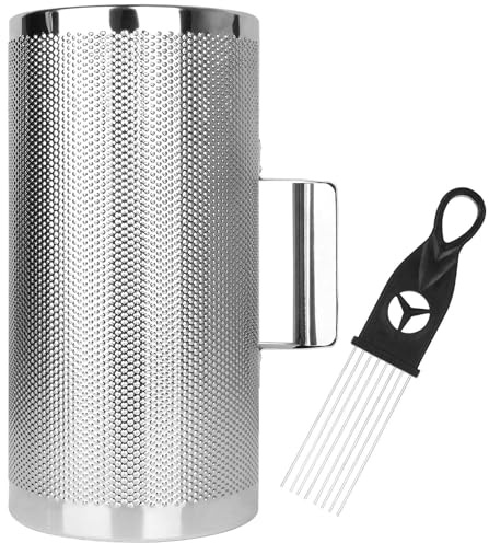 ZUQIAN 12 x 6 Stainless Steel Guiro Instrument Latin Percussion Metal Guiro Shaker with Scraper Percussion Instrument, Guira Dominicana, Wiro Musical