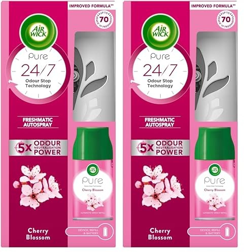 Air Wick Freshmatic Air Freshener Kit - Cherry Blossom 250ml (Pack of 2)