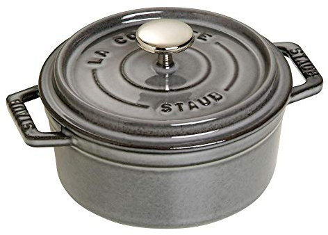 Staub Cocotte 12cm Rond Gris Graphite, Fonte
