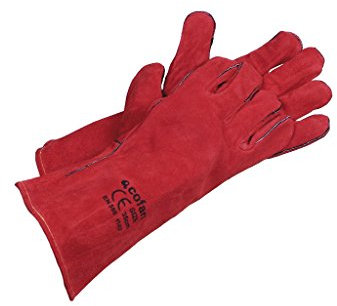 Cofan Guante de soldador con fibras largas | Interior forrado | Para trabajos de soldadura y trabajos mecánicos | Resistentes y duraderos