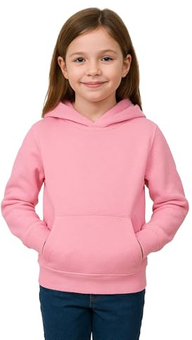 A2Z 4 Kids Tie Dye Hoodie Fleece - Plain Sweat Hoodie Baby Pink 11-12