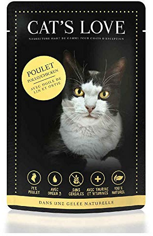 Cat's Love Premium Nassfutter Katze Classic Huhn Pur (Huhn, 6 x 85g)