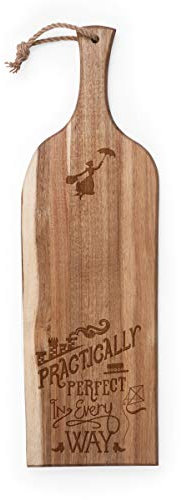 TOSCANA - a Picnic Time brand - Disney Mary Poppins Artisan 45,7 cm: Akazienholzbrett mit rohem Holzrand - Käsebrett - Servierplatte (Akazienholz)