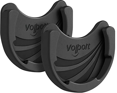 VOLPORT Car Mount Phone Holder for Pops Collapsible Grips & Stand, 2 Pack Black Silicone Cell Phone Holder for Expanding Socket Base with Pops 3M Sticky Adhesive for Wall, Dashboard, Glass