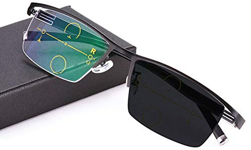 Intelligente photochrome Lesebrille, einstellbares Sehvermögen mit multifokaler Dioptrien-Gleitsichtbrille, leichte und dünne asphärische Linsen, stilvoller Geschäftskomfort