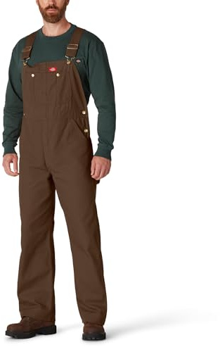 Dickies Men's Bib Overalls, Rinsed Timber, 48W 32L UK