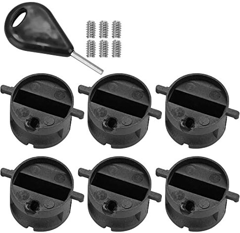 Ruder Slot Surf Tail FCS Fin G5 Plug Box mit schwarzem Inbusschlüssel, 6 Stück Ruder Suit Surfboard Slot Screw Surf Plug Screw Surf Plug für Boards