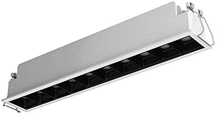 LED Einbauleuchte Raster Line weiß/schwarz, dimmbar, 30W, warmweiß, CRI90